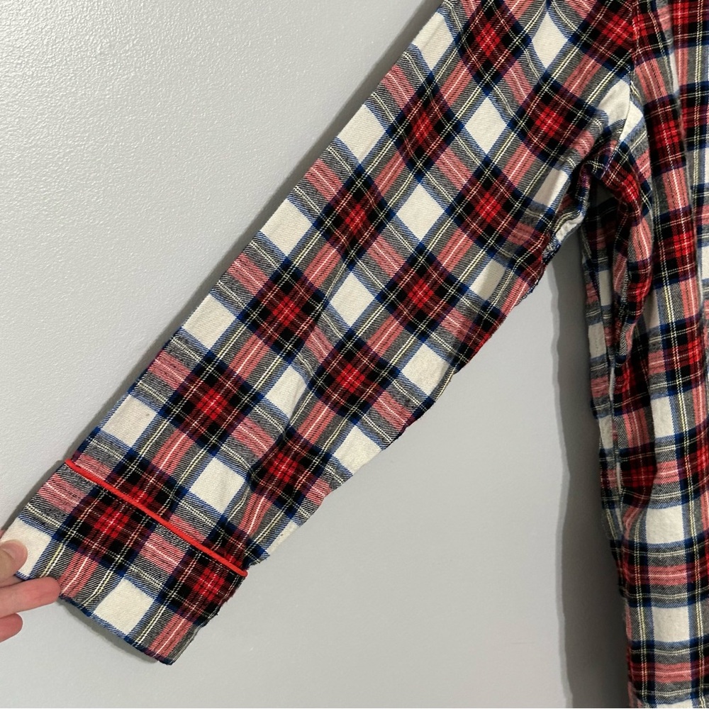 J.Crew Whiteout Plaid Flannel Pajama Set - Picture 6 of 11